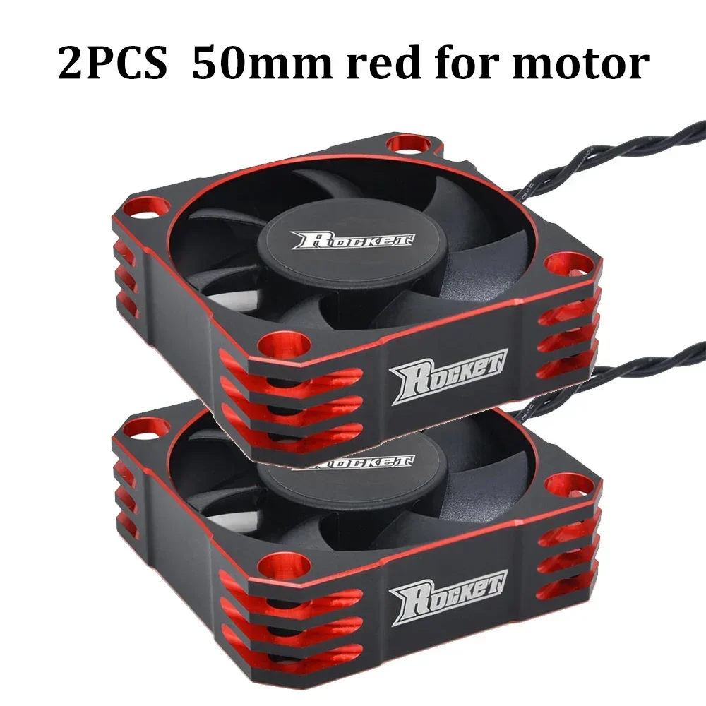 2PCS OVERTREFFEN HOBBY Koelventilator 25/30/35/40/50mm Raket Warmteafvoer Fans Metalen Motor Fan Cover voor Borstelloze Motor RC AUTO