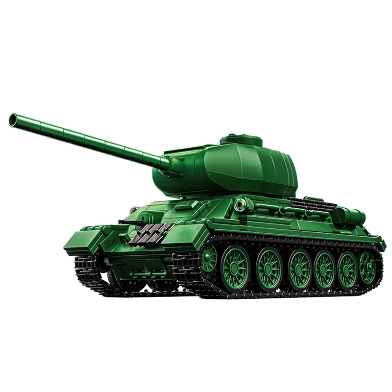 

12GO 97007 Вторая мировая война советская модель среднего танка T34-85 1263 шт. набор строительных блоков военная модель DIY игрушки для рождественских подарков
