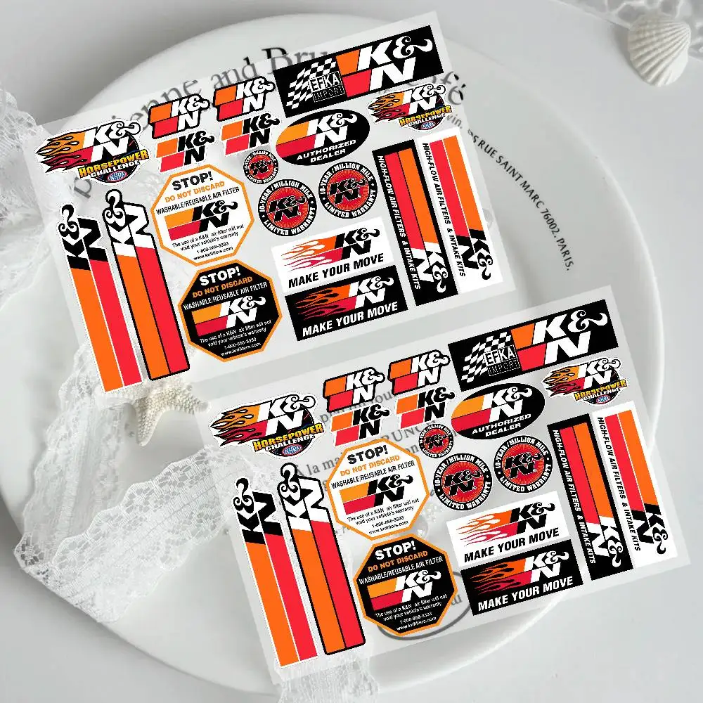 K & N Personality Stickers Moto Sticker Auto Body Bumper Windows Motorcycle Laptop Walls Vinyl Decal Car Tuning Accessories Card