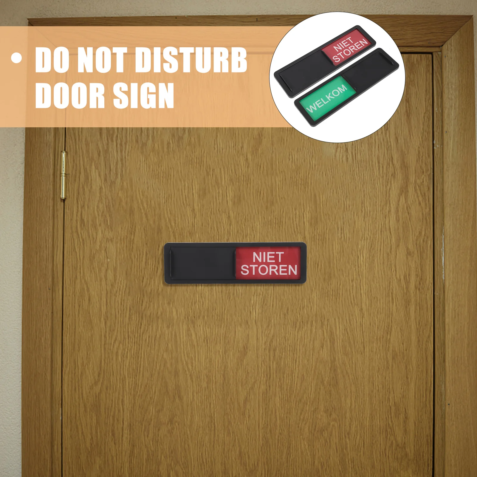 2Pcs Privacy Door Sign Do Not Disturb Slider Welcome Magnetic Indicator Clean Dirty Label Do Not Disturb Door Sign