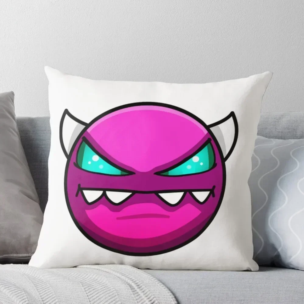 

Geometry dash Medium Demon Throw Pillow Sofa Cover Cusions Cover Room decorating items Sofa Cushions Cover pillow