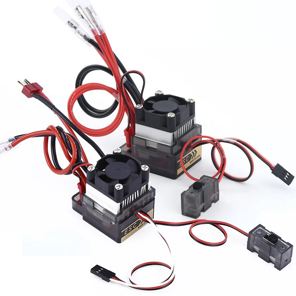 RC 320A Brushed ESC Speed Controller 7.2-16V 2-4S Lipo 5.6V/2A Output With Heat Sink For 1/8 1/10 RC Electric Car Truck Buggy