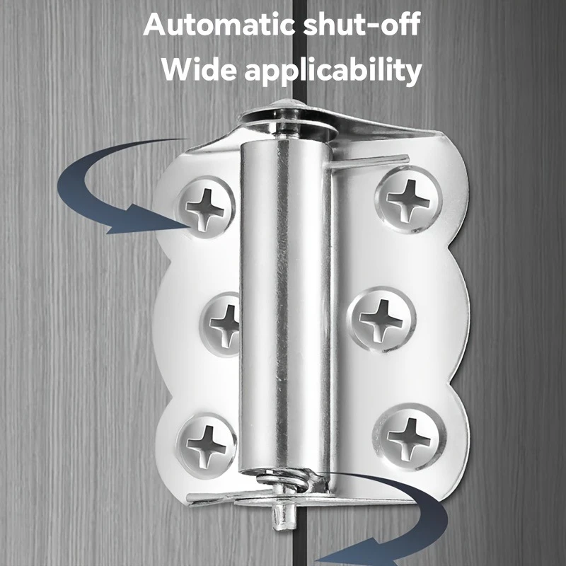 2Pcs/Pack Stainless Steel Butterfly Hinges with Automatic Closing,Spring-Loaded Flush Hinges for Doors Windows Home Hardware