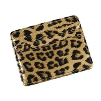 Classics Leopard Print PU Leather Card Wallet Fashoin Bus Id Business Coin Money Thin Card Holder for Men & Women - Image 6