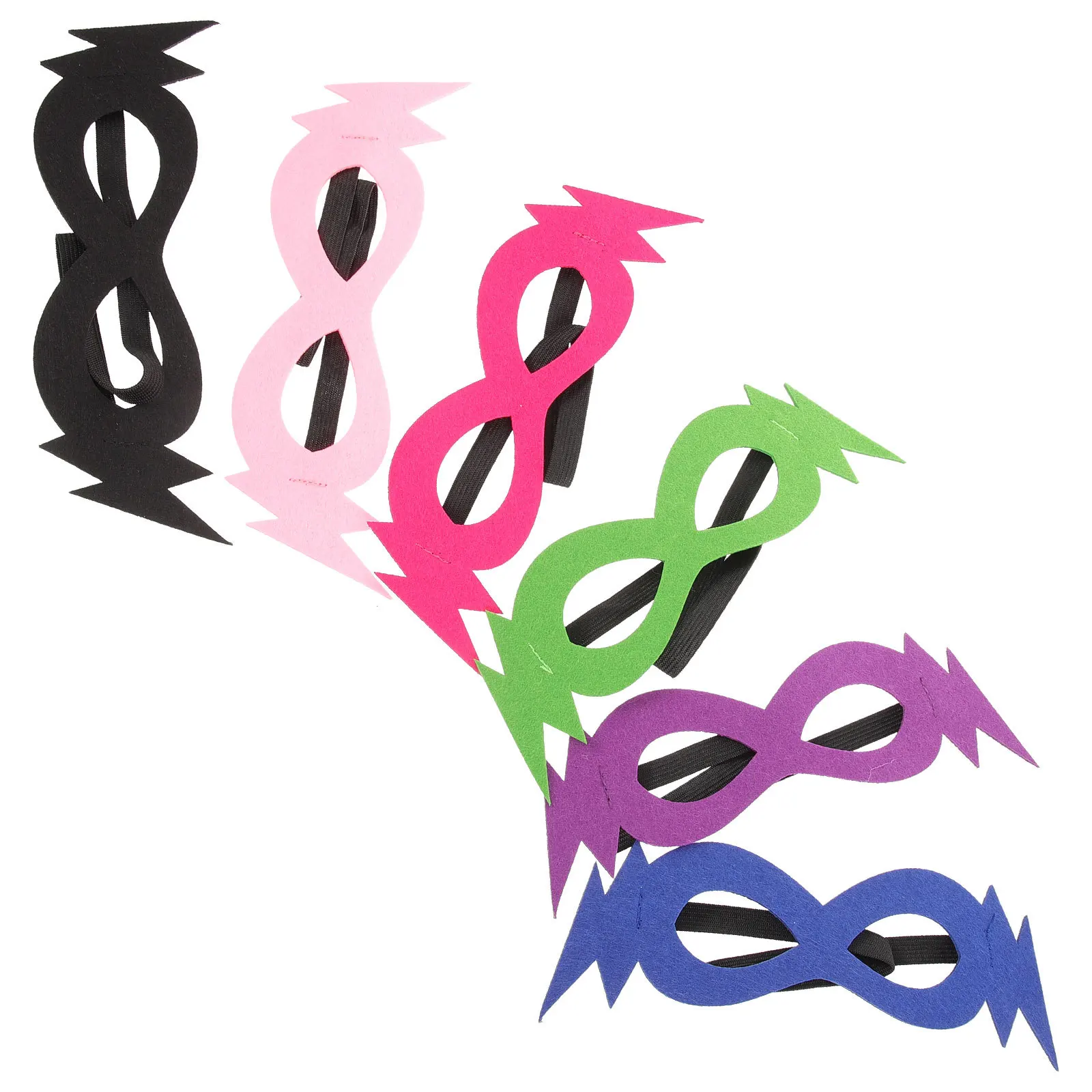 6 stks Oogmasker Set Vilt Maskerade Maskers Voor Kinderen Verjaardag Halloween Carnaval Party Kostuum Mardi Gras Superheld Masker Dress Up