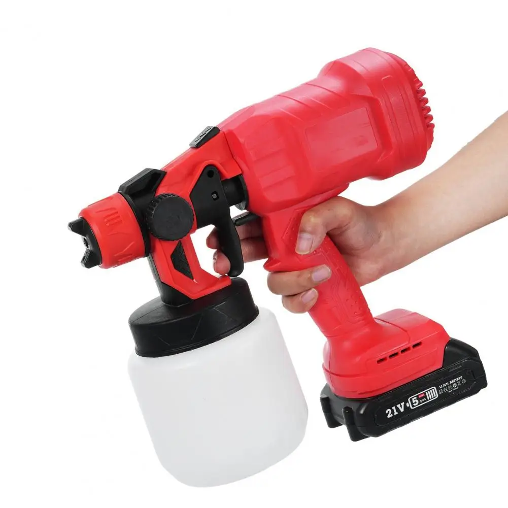 Rechargeable Cordless Paint Sprayer 38,000RPM High-Speed, 800ml Bottle, 4 Nozzles for 3 Spray Patterns, Adjustable & Widely Vers