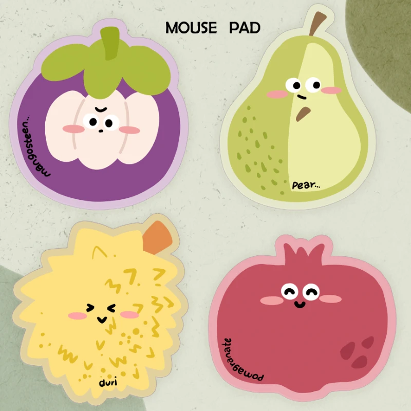 

Fruits Shape Mouse Pad Gaming Rubber Anti-skid Office Kawaii Art Design Table Mat Accessory Office Desk Non-slip Cartoon Deskmat