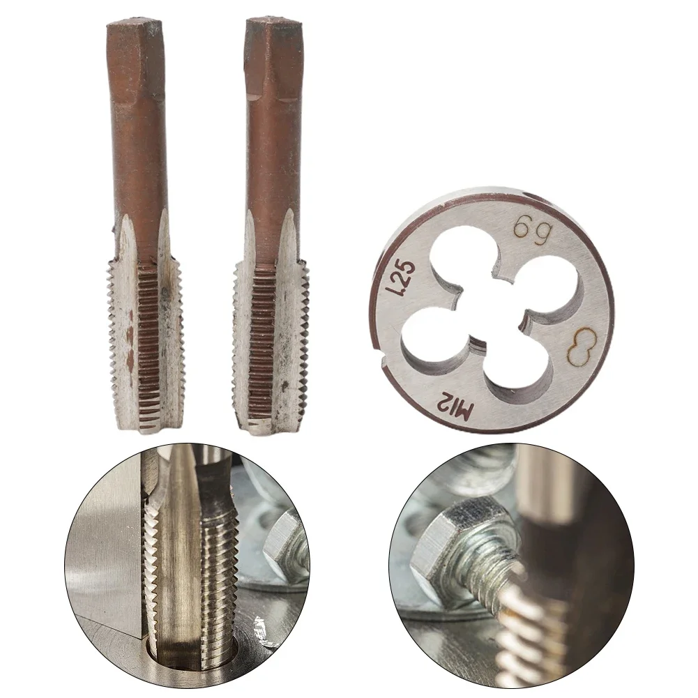 Taper & Plug Tap & Die Metric Thread Right Hand High Speed Steel Tap Length 69mm Die Diameter 38mm Quantity 1pc