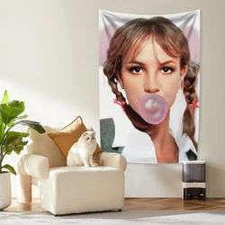 Retro Singer Britney Spears arazzo Princess Of Pop Wall Hanging Home Decor estetica camera da letto dormitorio sfondo panno