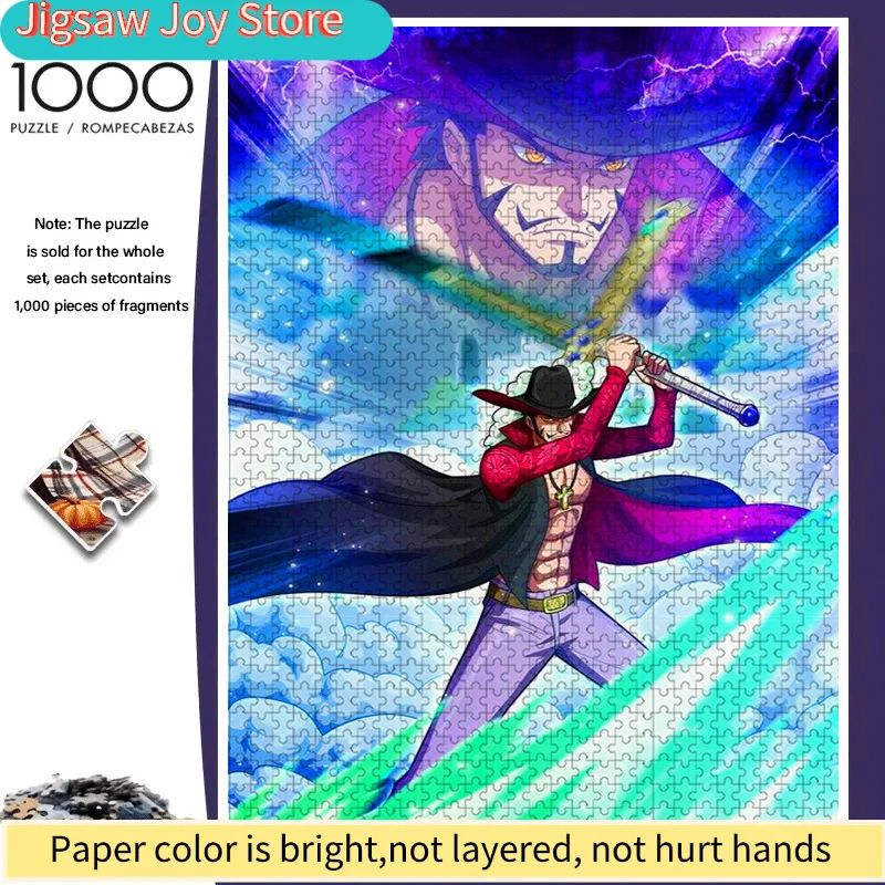 

Пазл ONE PIECE Mihaus Rollo Anime - большой, сложный, 1000 деталей, с культовыми персонажами манги, подарок для всей семьи
