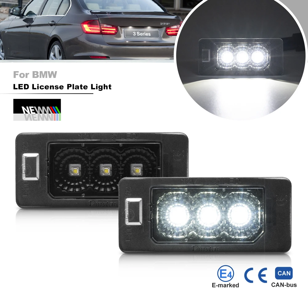 For BMW 4Series F32 F33 F36 F82 F83 M4 5Series E39 E60 E61 F10 F11 G30 Canbus LED License Plate Light No Flicker Rear Tag Lamp