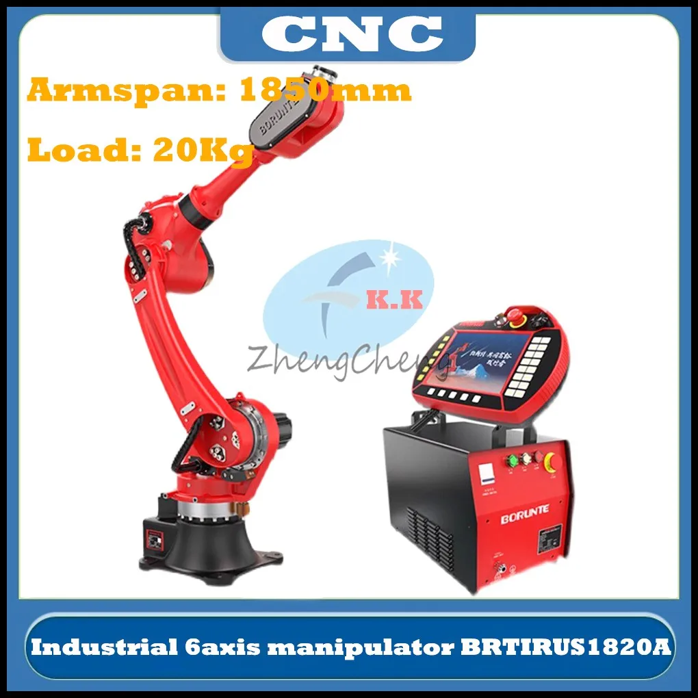 Robot industrial CNC 2023, manipulador de 6 ejes, soldadura, carga automática, descarga, extensión de brazo de paletización, 1800mm, 20Kg