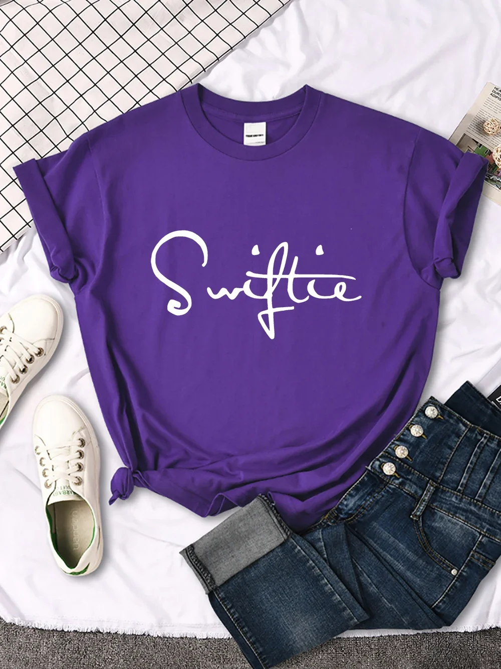 Swiftie Retro Y2K Funny Print T-Shirt Female Summer Fashion Tee Top Sport Casual Tops Clothing Street Personality T Shirt