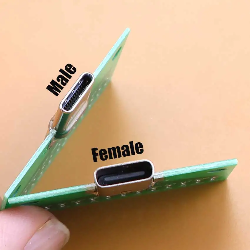 1Pcs USB Type-C Male Female Test PCB Board Adapter USB 3.1 Type C 24Pin 2.54mm Connector Socket For Data Wire Cable Transfer