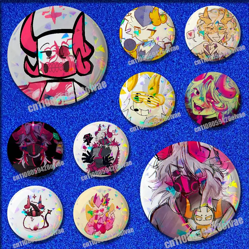 

For S-Subspace V-Valk P-PHIGHTING Emblem Round Pins Insignia Badge Cover Ornament 32mm Brooch Button Cosplay