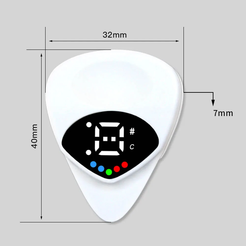 Two-in-one Guitar Picks Tuner Tunning For Acoustic Electric Guitar Bass Mandolin 40*32*7mm 2-in-1 Guitar Pick Tuner Guitars Part