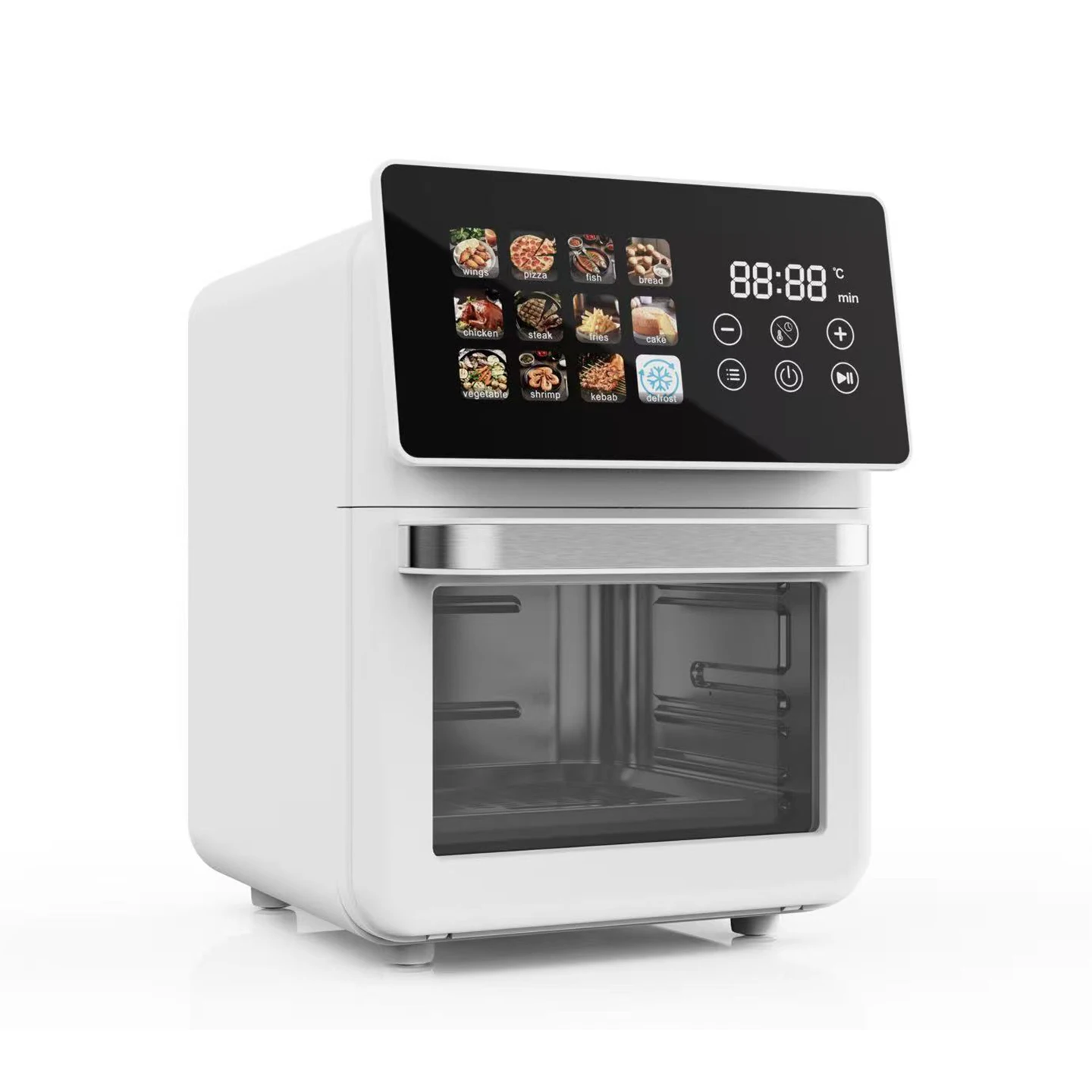 Air Oven Large Capacity 10l Visual Window High Quality Household Air Fryer Oil Free Baking Multifunctional White Electric Oven