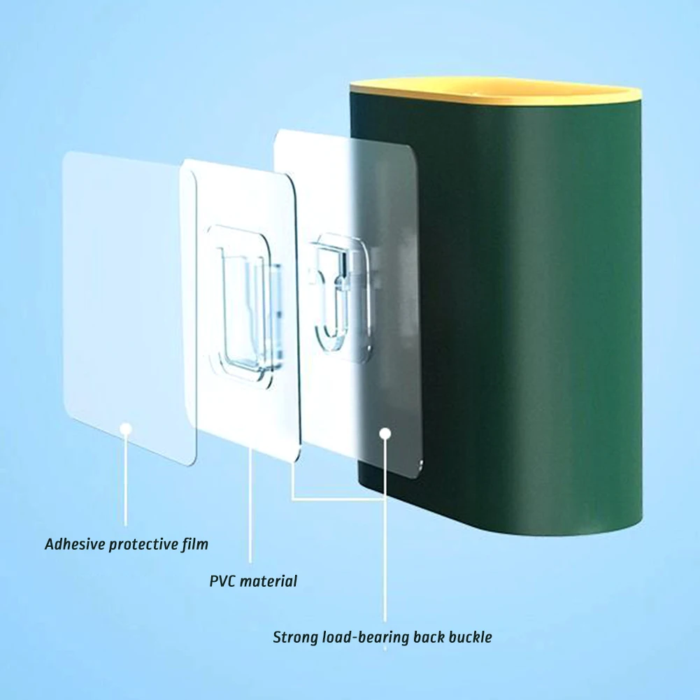 Flexible Toilet Brush Cleaner Long Handle Hanging Silicone 360 Degree No-Dead-Corner Flexible Cleaner Brush Holder Set Bathroom view 4