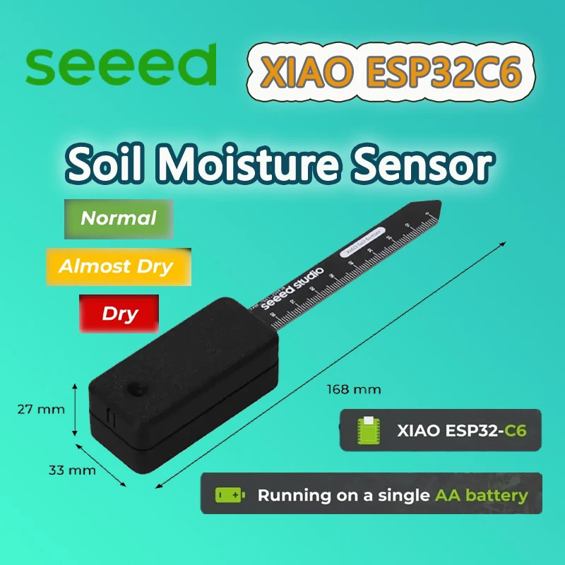 

Seeed XIAO ESP32C6 Soil Moisture Sensor, Dynamic Monitoring For Plant Lover, Home Assistant Integration & Native ESPHome