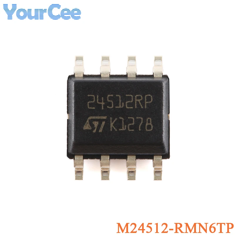 5Pcs M24256 M24128 M24512 -RMN6TP SOP-8 24512RP 41288RP 4256BRP 256Kbit 128Kbit 512Kbit Serial I2C IIC Bus EEPROM IC Chip