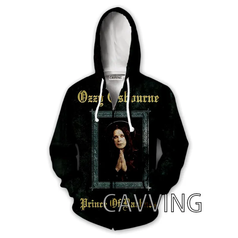 OZZY OSBOURNE Zipper Hoodies 3D Print Men Woman Zip Up Hooded Sweatshirts Hoody Oversized Tracksuit Man Cosplay Coat