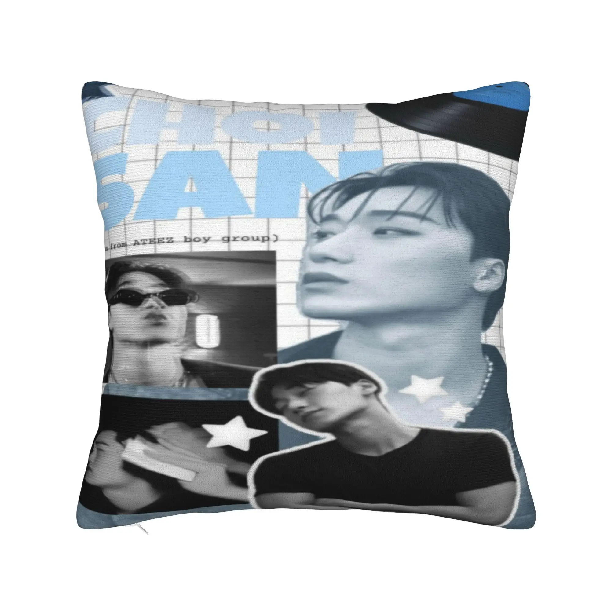 Stylish Bedroom choi san bad ateezs Decorations Pillowcase Merch  Pillow Cover Zippered Multi Size