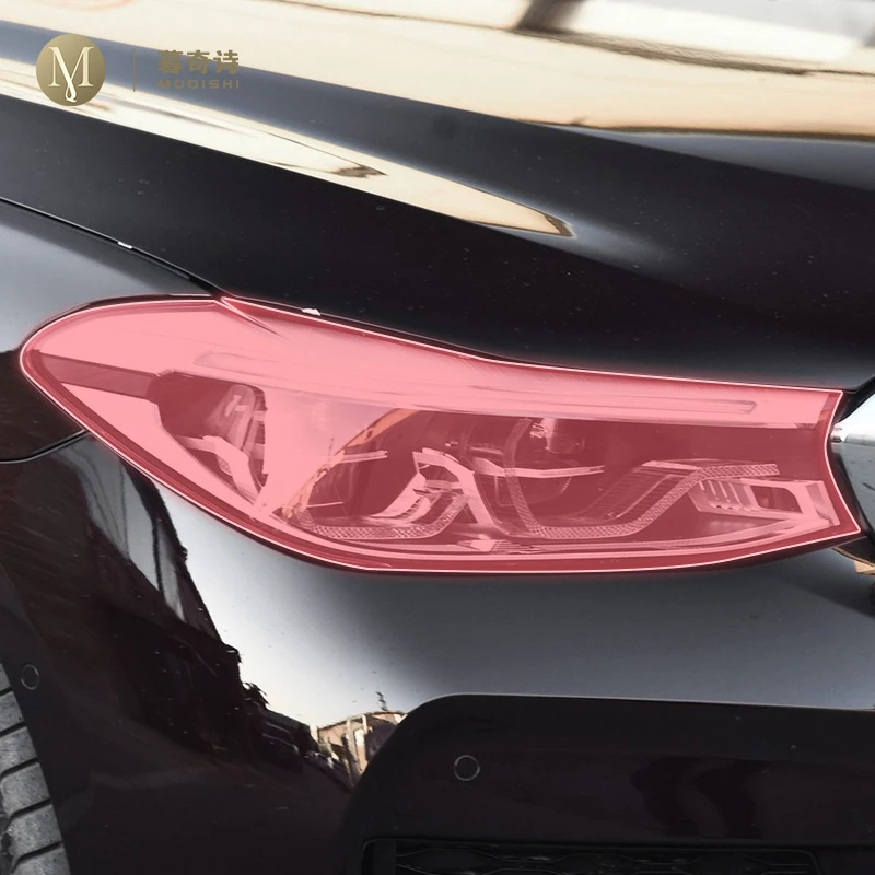 

pre cut car exterior headlight scratch resistant TPU protective film transparent/smoked black For BMW G32 6GT 2018-2024