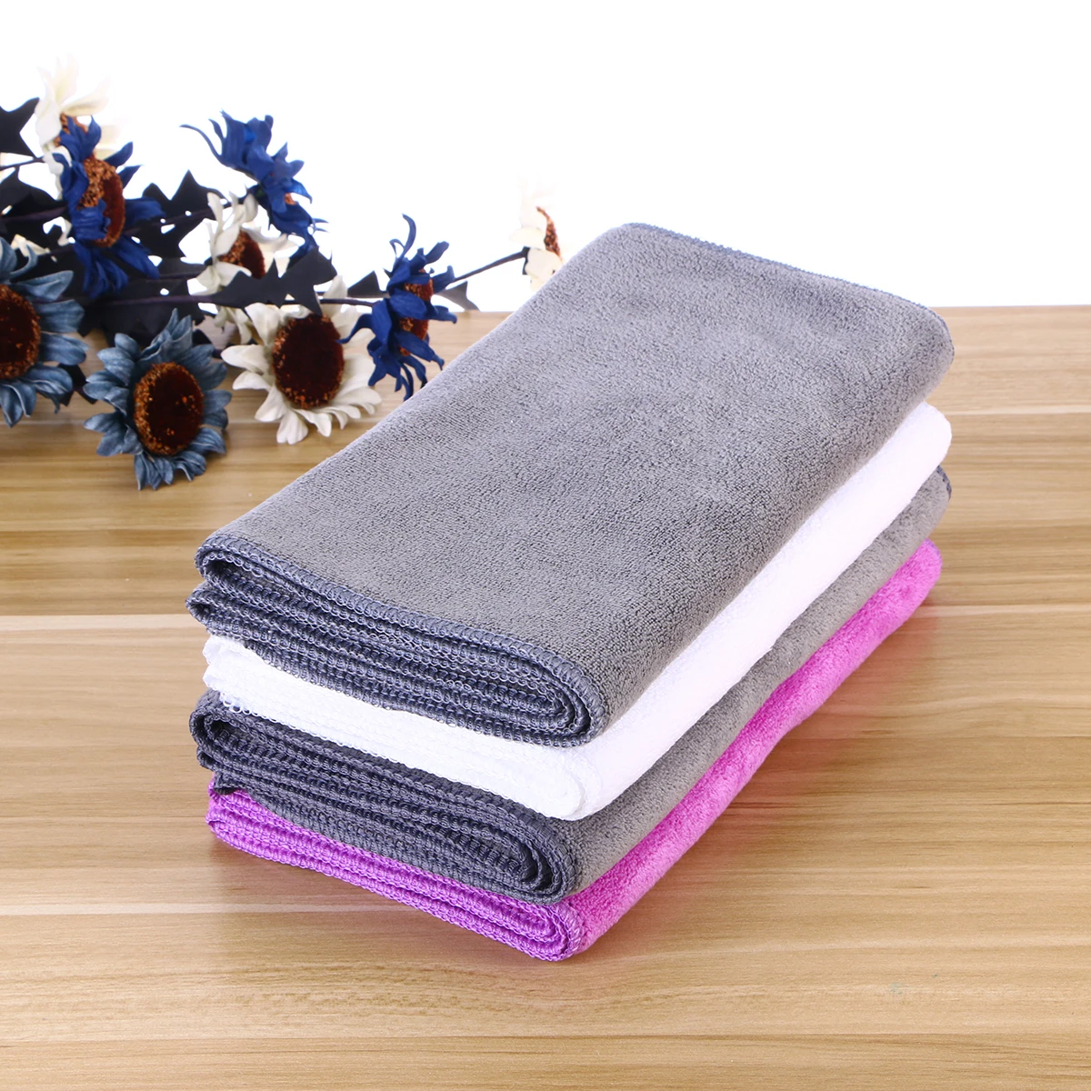 

Quick Dry Sports Towel 25X110Cm Purple Microfiber For Gym Yoga Running Bike Riding Travel