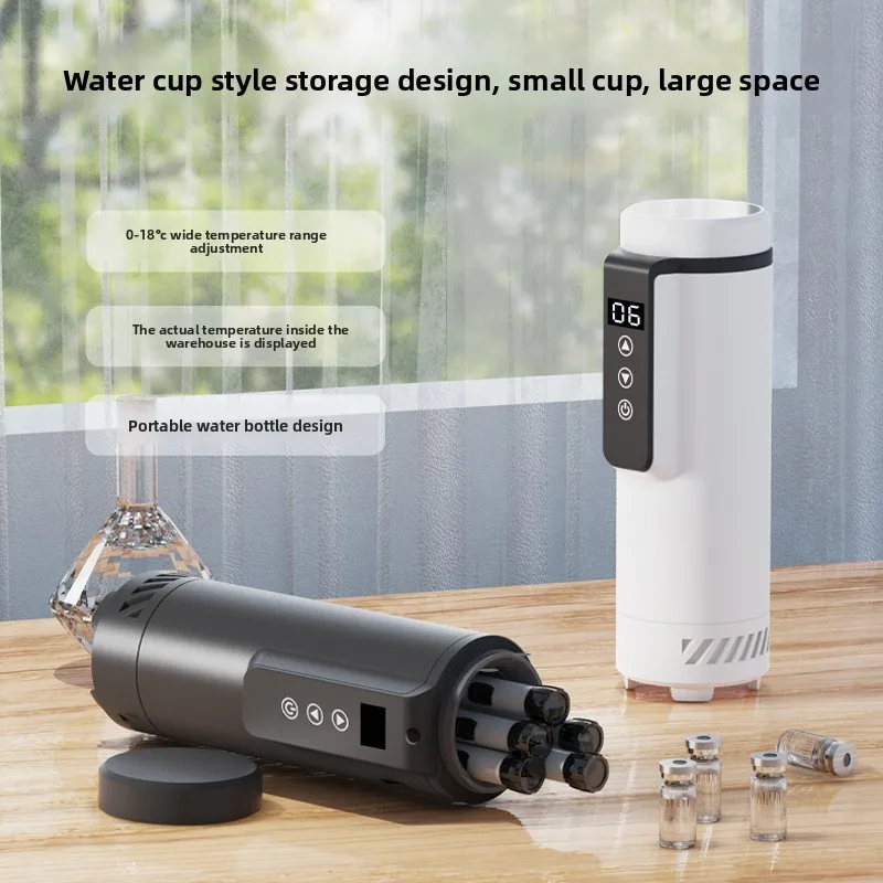 

30H Medication Cooler Insulin Cooler Box for Travel Digital Temp Control Mini Refrigerated Holds Up 5 Insulin Pens for Outdoor