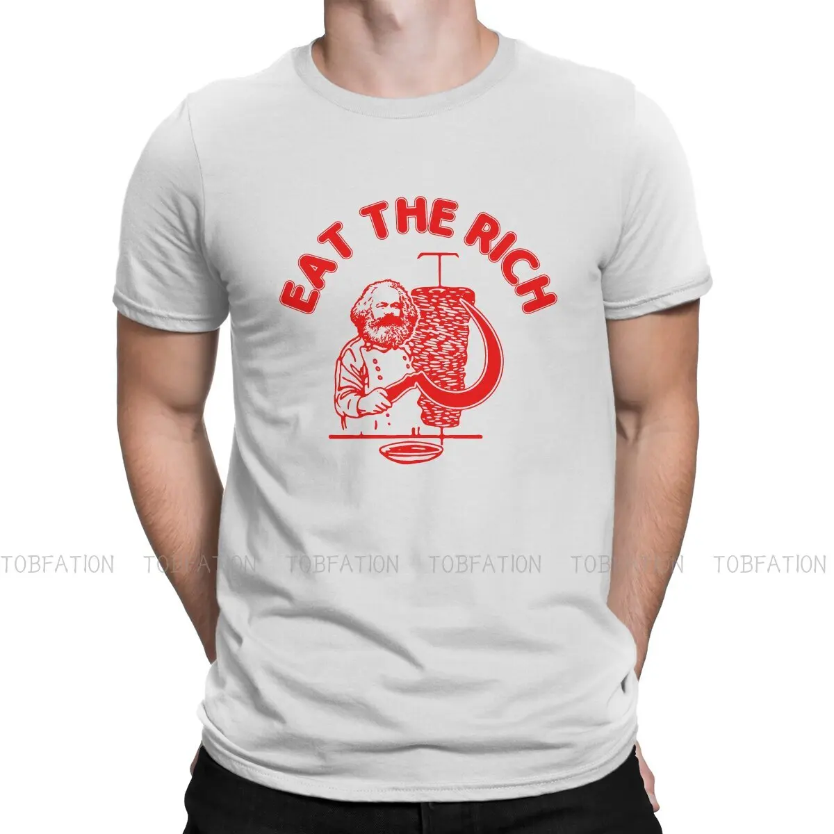 

Kebab Funny Eat The Rich T Shirt Vintage Goth Teenager Summer Oversized Cotton Men's Tees Harajuku Crewneck TShirt