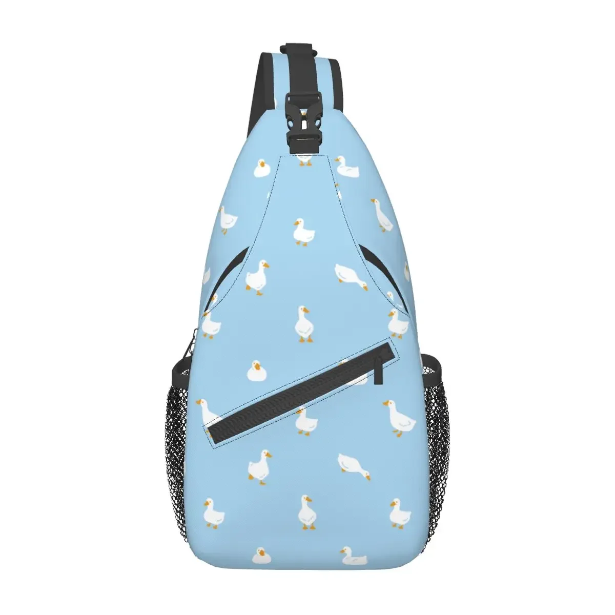 Cartoon Duck Goose Crossbody Sling Bags Small Chest Bag Rubber Duck Shower Shoulder Backpack Daypack for Hiking Travel Sports