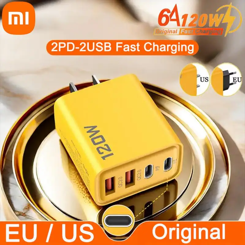 Xiaomi 120W Charger Original Fast Charging Cargador USB Cable EU/US Wall Adapter Mi 14 13 12 Redmi Note 13 12 Pro Turbo Poco F5