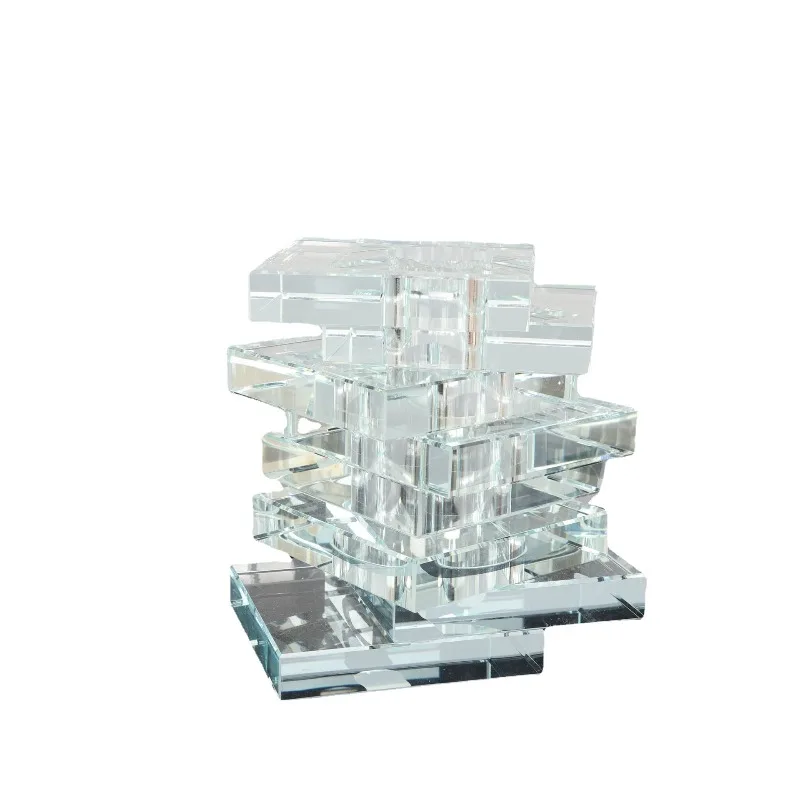 

New Chinese creative glass, coffee table desktop soft vase