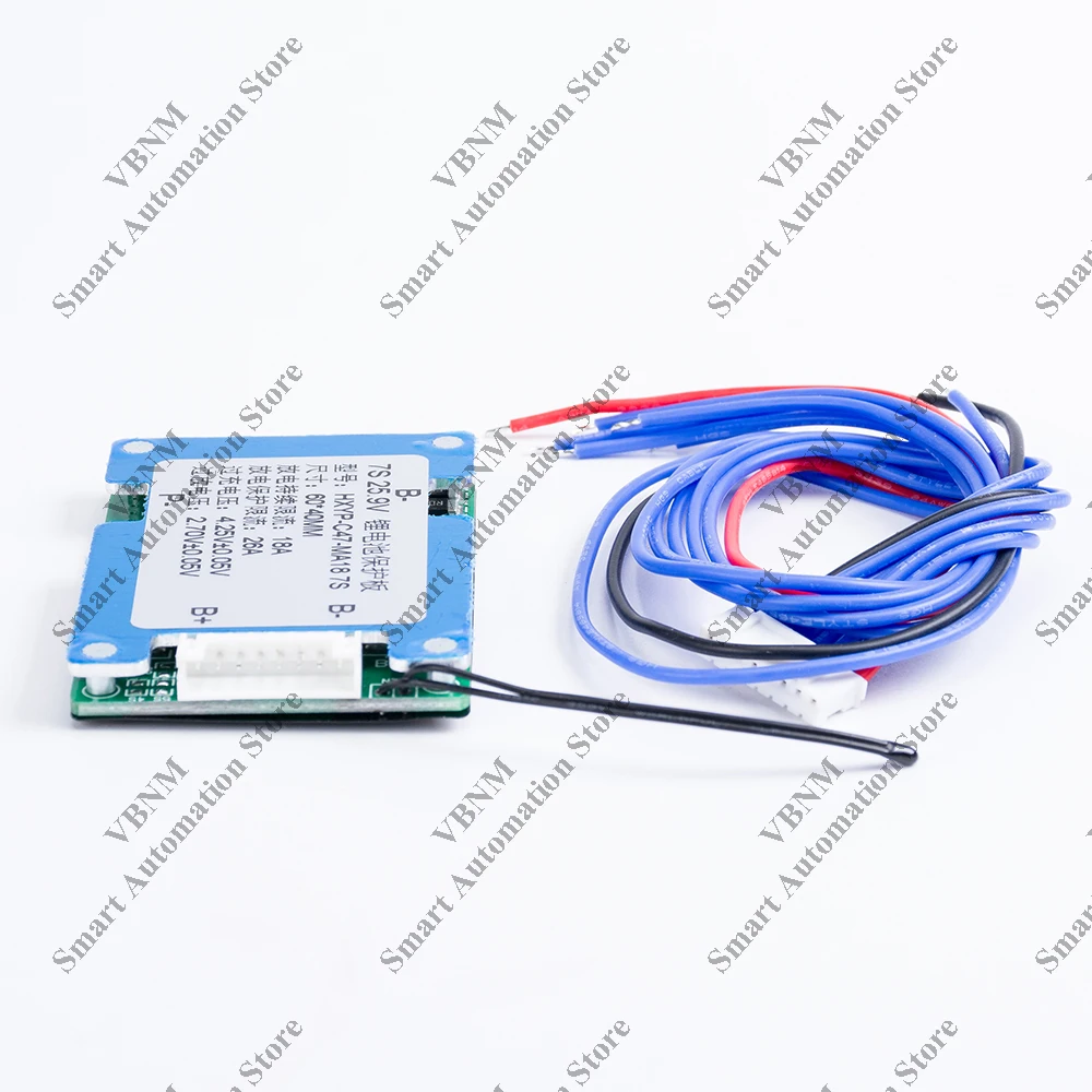 Bms-リチウムイオンバッテリー管理ボード,7s,29.4v,18a,nc温度保護付き,e-bikeの一般的なポート,60x40x6.3mm,パッシブバランス