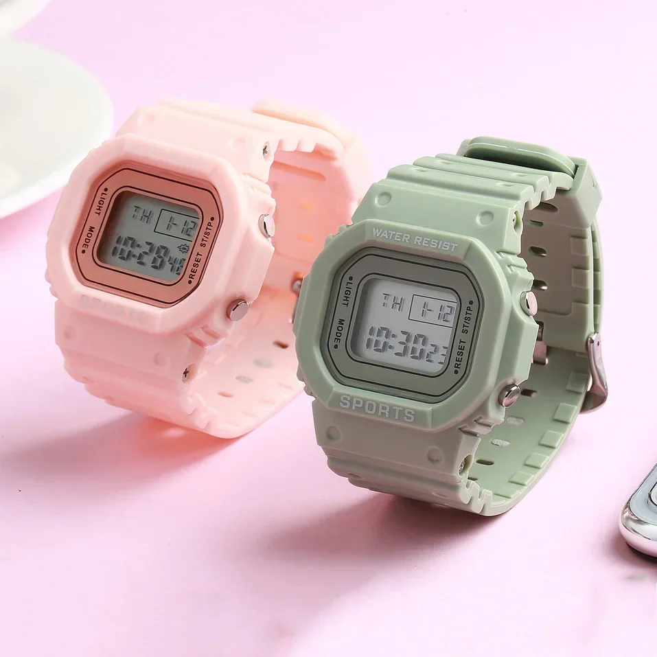 Fashion Men Electronic Watch LED Women School Students Hand Clock Luminous Waterproof G Sports Shock Digital Wristwatch