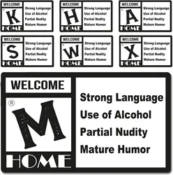 Mature Rating Welcome Doormat Funny Entrance Mat Outdoor Rubber Floor Mat Carpet Gift For Video Game Lovers Gamers Home Decor