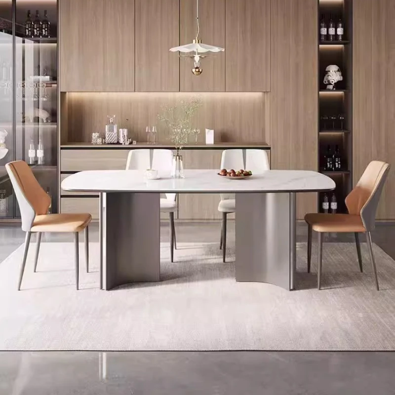 

Design Coffee Light Luxury Sedentary Dining Table Dressing Luxury Modern Simple Household Rock Slab Balcony Kitchen Furniture