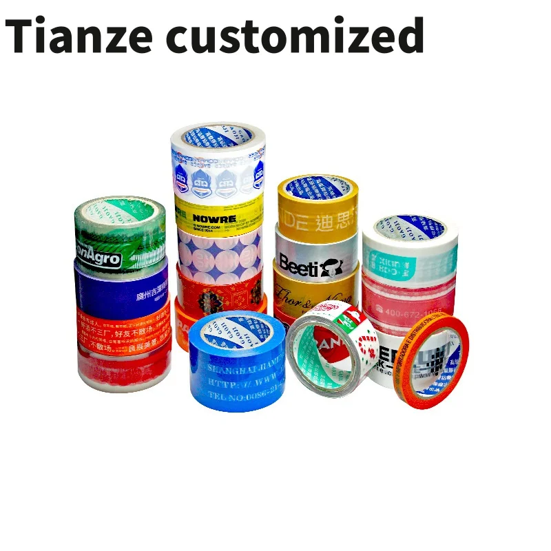 

10 pieces（custom）Eco-Friendly Custom Logo BOPP Adhesive Tape Packing Box Tapes with Hot Melt & Activated Properti