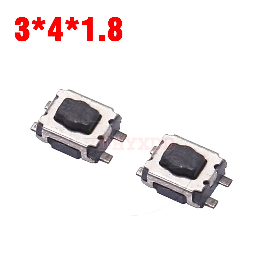 50PCS Micro Switch for Peugeot 307 308 Citroen Triumph Sega Car Remote control key Tactile Tact Push Button Switch 4Pin 3*4*1.8