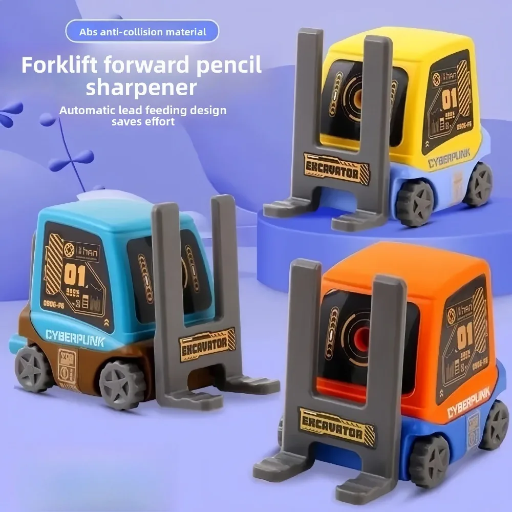 Cartoon Forklift Design Manual Crank Sharpener Student Dedicated Sharpener Turning Tool Automatic Pencil Sharpener Study