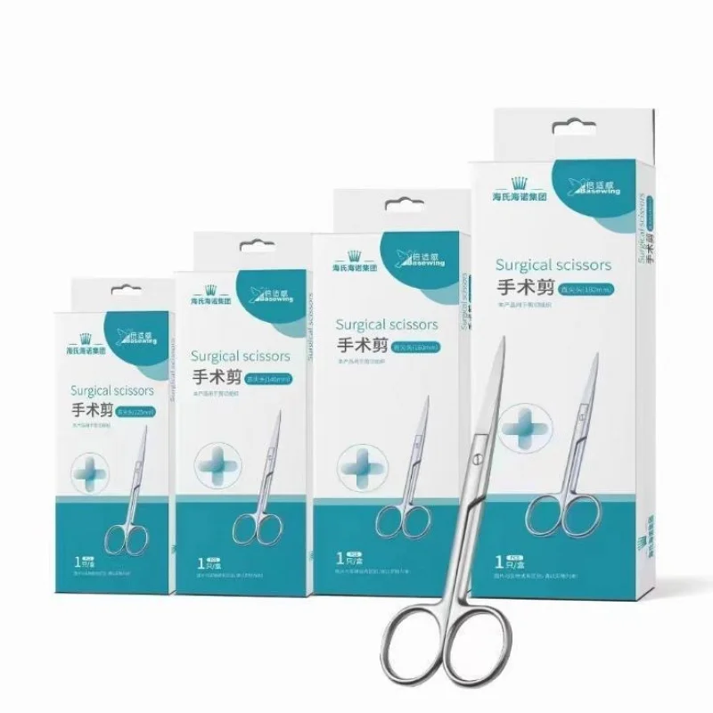 Hai's Hainuo Bestway-tijeras médicas, pinzas quirúrgicas, cabeza curva recta, acero inoxidable para el hogar Nu