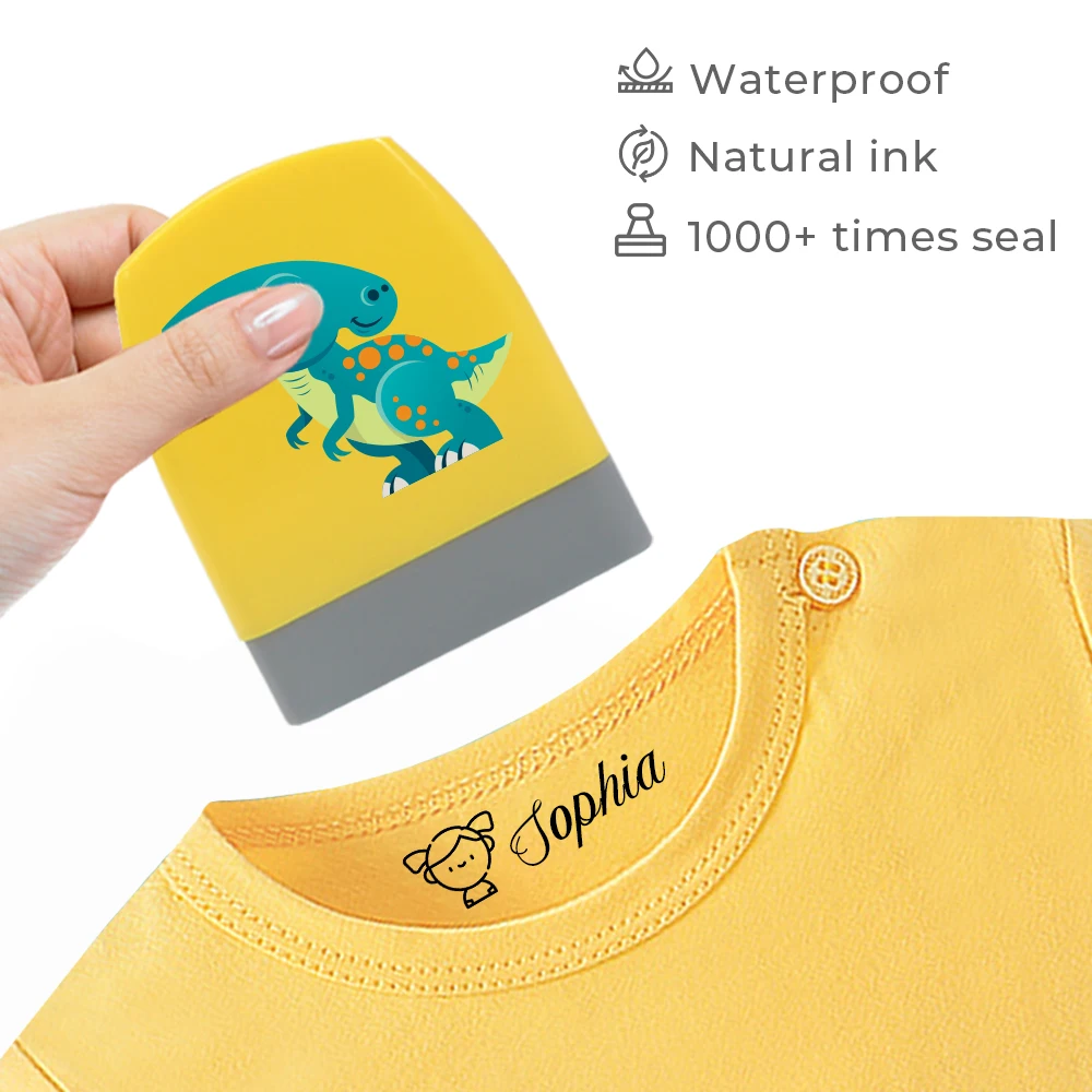 Cartoon Cute Cartoon Animals Dinosaur Children'S Seal Diy Personalized Name Seal Stamps For Clothes Daycare Kindergarten