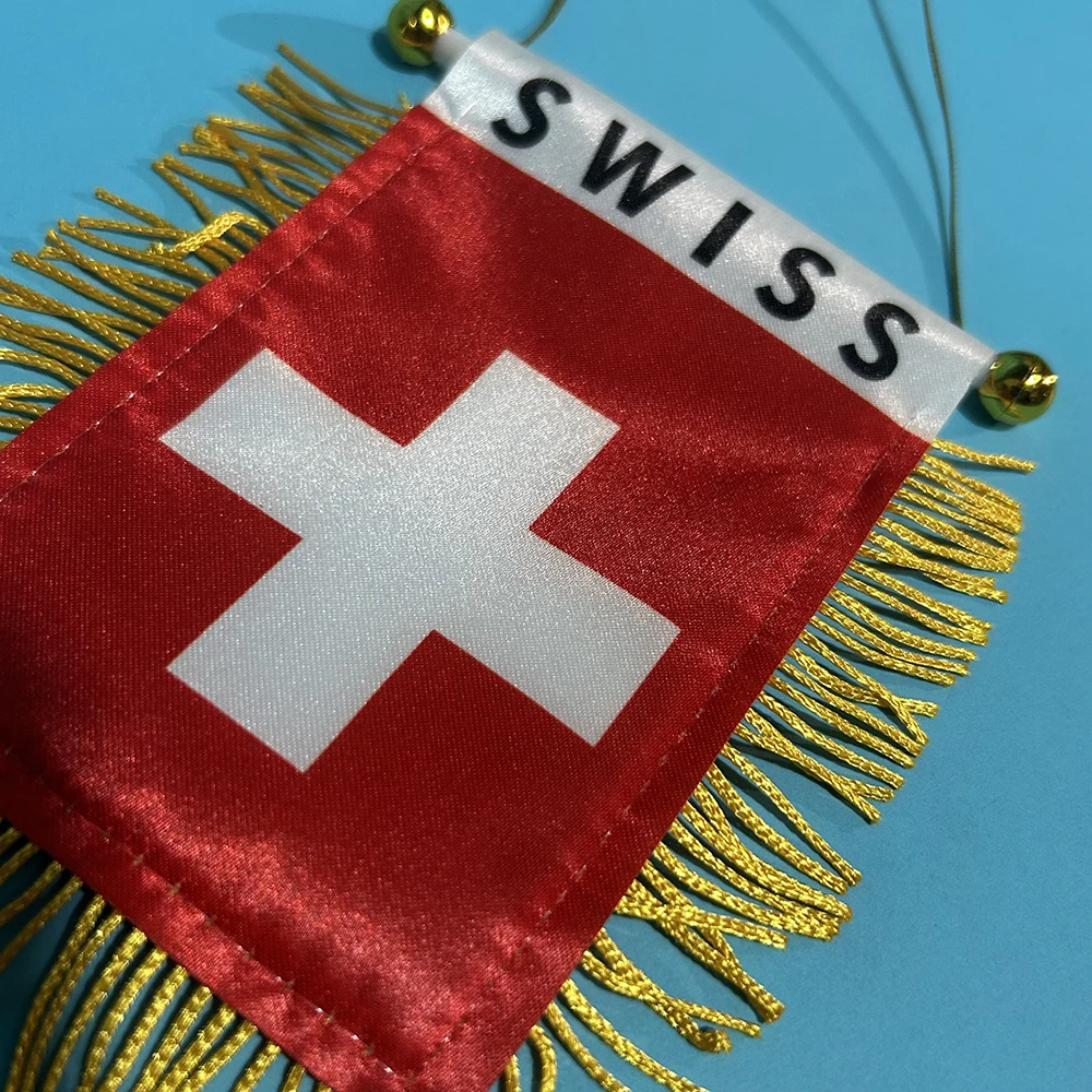 Bandera coche SKY FLAG Suiza para ventana, poliéster impresa - imagen 3