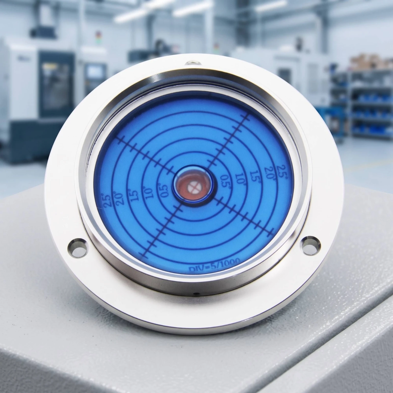 Circular Bubble Level with Mounting Holes Metal Bubble Level with Mounting Holes Professional Heavy-Duty for Installers