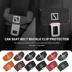 Suede Car Seat Belt Buckle Protector Clip Anti-collision Cover For Zeekr 001 2021 2022 2023 2021-2023 009 X Krypton