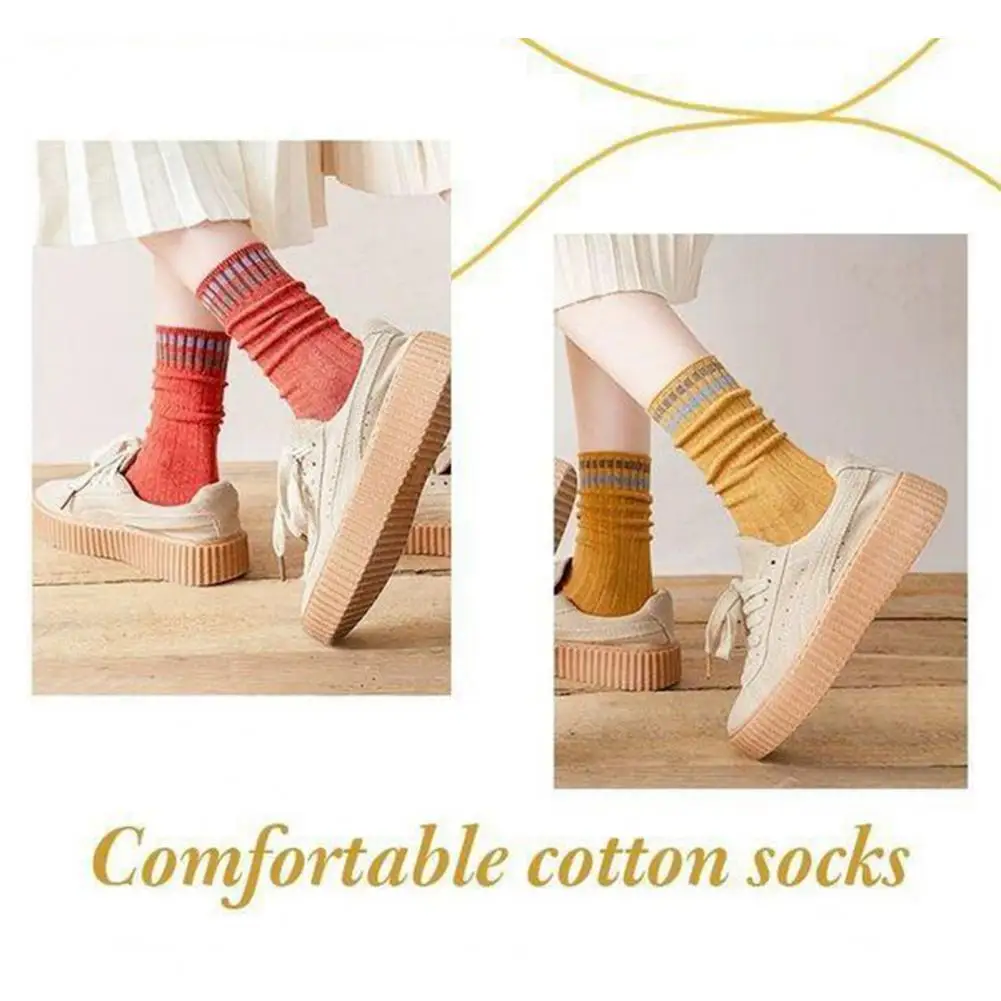 Autumn Winter Pile Socks Thick Warm Women's Mid-tube Socks Elastic Anti-slip Odor-free for Fall Winter Warm Socks