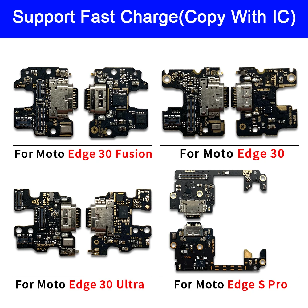 USB Charging Port Dock Charger Plug Connector Board Flex Cable For Moto Edge 20 Lite S Pro 30 Neo Fusion Ultra Plus 2021