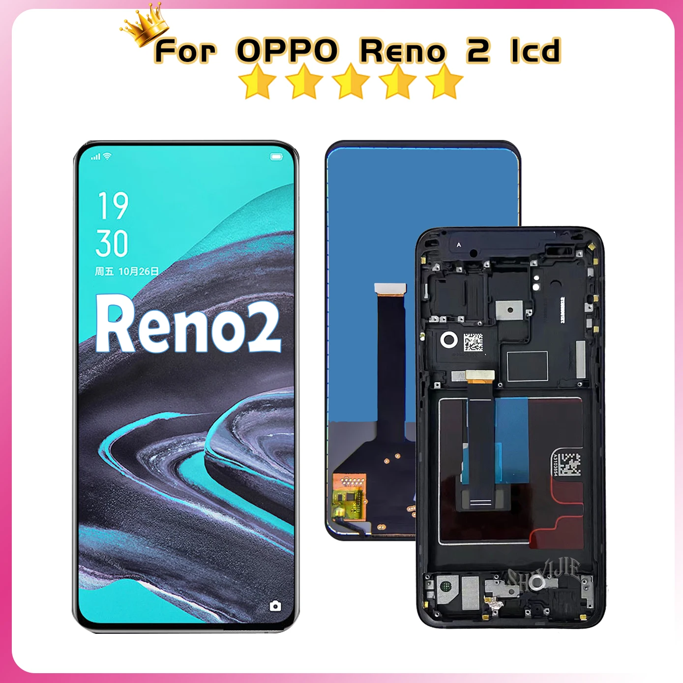 LCD Screen Digitizer Assembly For Oppo Reno2 PCKM70, PCKT00, PCKM00, CPH1907 Display Touch  For Reno 2 LCD High quality