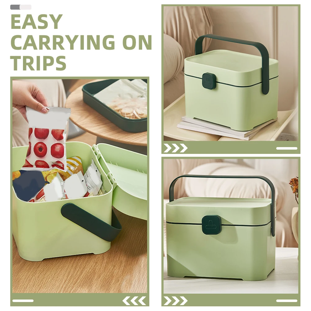 

Medicine Large Capacity Multi-Use Storage Box Multi-use Organizer Container Case Portable Storage Box Home Travel