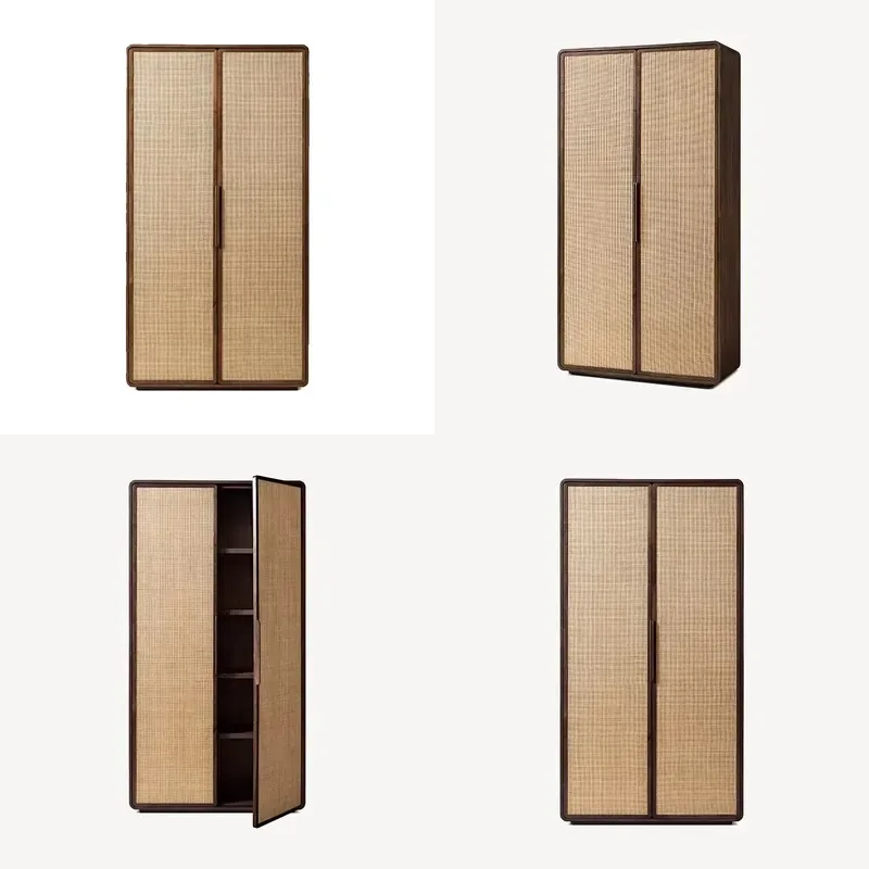 American Solid Wood Wardrobe Custom Color Traditional Design Modern Luxury Bedroom Locker for Home Gym Villa Furniture